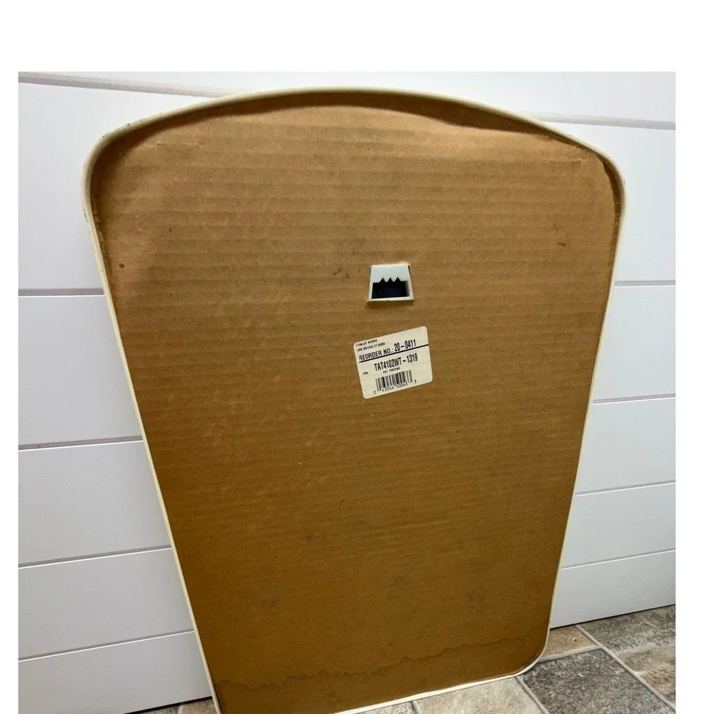 Vintage Stanley Works Arched Wall Mirror Off-White Cream TAT4102WT-1319 16x21